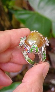 Natural YELLOW SAPPHIRE chunky ring