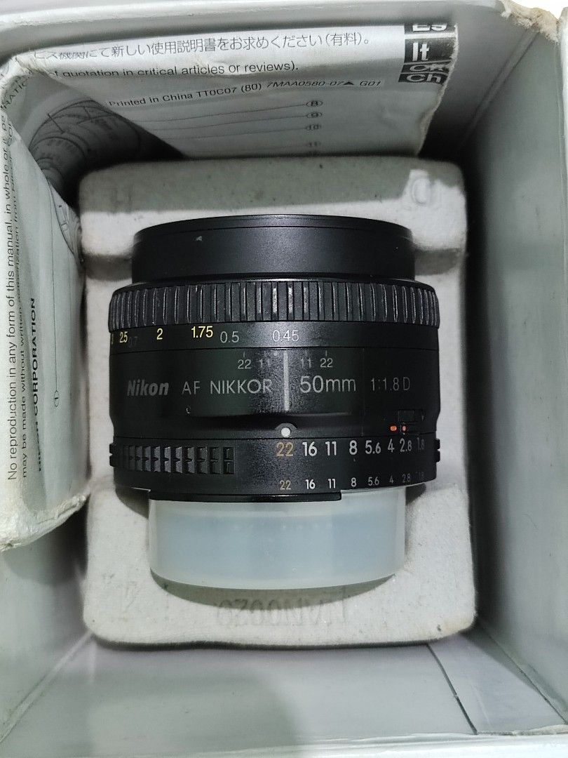 Nikon AF Lens 50mm (Category: Lens & Kits) located in Taguig. Submitted by juliestjuly (Listing ID 1348477176, Image 3). Description: good for portrait photography comes with the original box no lens cover.