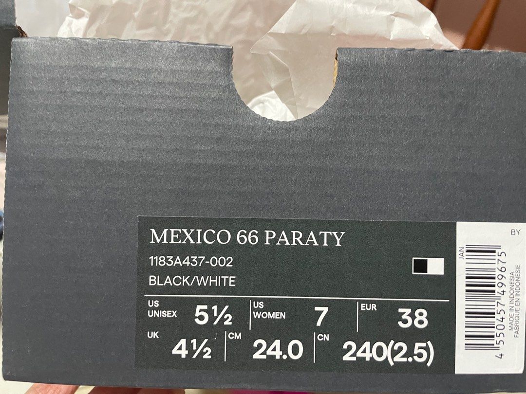 Onitsuka Tiger Mexico 66 Paraty (Category: Sneakers) located in Pasig City. Submitted by daph29 (Listing ID 1348558385, Image 2). Description: Onitsuka Tiger Mexico 66 Paraty black/white US unisex 5 1/2.