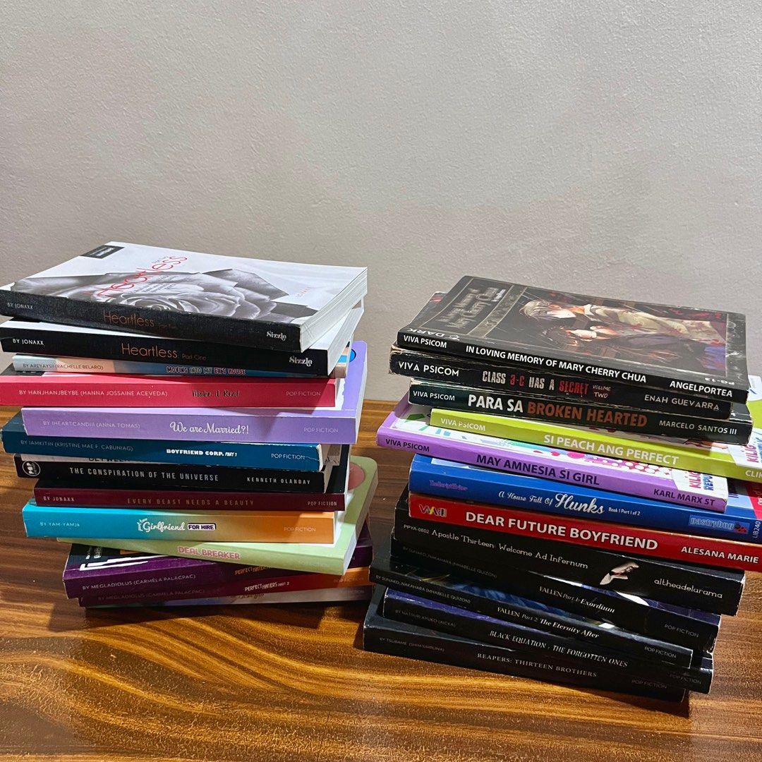 PRELOVED WATTPAD BUNDLE BOOK | POPFIC SIZZLE CLOAK PSICOM (Category: Storybooks) located in Manila. Submitted by honeyschai (Listing ID 1348585161, Image 1). Description: ‼️ TAKE ALL (9 books) for 500 ‼️ negotiable for sure buyer! - SELLING MY PRELOVED WATTPAD BOOKS! - condition:NO highlights, NO tear pages - rfs: decluttering AVAILABLE BOOKS: ⭐️ CLOAK POP FICTION 1. black equation: the forgotten ones ⭐️ VIVA PSICOM/OTHERS 2. para sa brokenhearte
