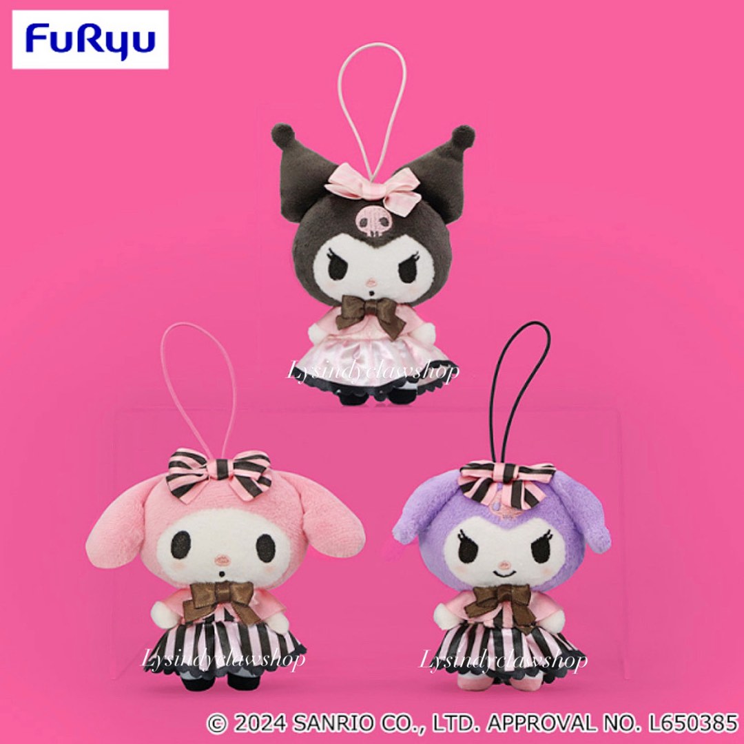 《一隻價》二四年十一月日牌正版晶條小禮服Sanrio Melody Kuromi小公仔, 興趣及遊戲, 玩具 & 遊戲類 - Carousell