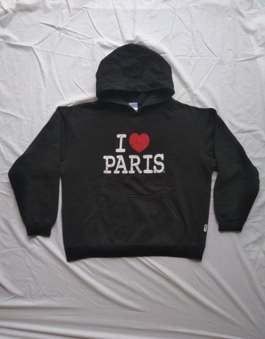 Y2K I♥️Paris Hoodie (Category: Coats, Jackets and Outerwear) located in General Trias. Submitted by someofit (Listing ID 1348553943, Image 1). Description: Y2K I♥️Paris Hoodie Size Medium Boxy Width 22 Length 22 Good Notes: See picture below. 780 Mode of payment: Gcash Ship via j&t.