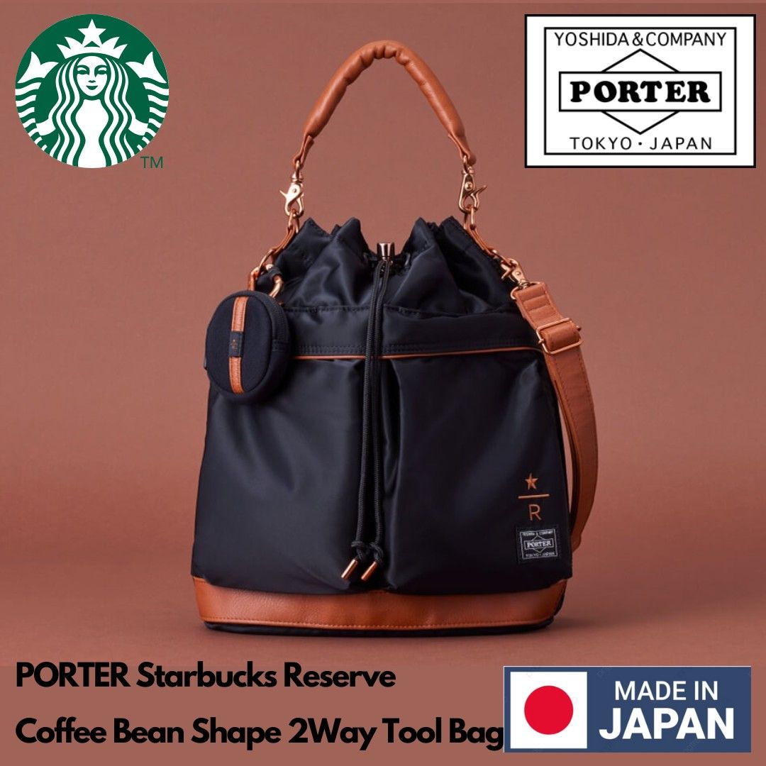 STARBUCKS Reserve x PORTER Coffee Bean Shape 2 Way Tool Bag