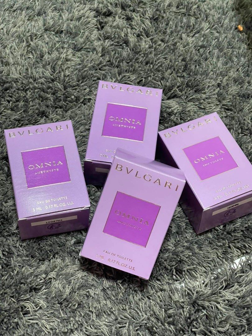 Authentic Bvlgari Omnia Mini (Category: Fragrance & Deodorants) located in Paranaque City. Submitted by TcAnne (Listing ID 1348678779, Image 1). Description: 100% Authentic Bvlgari Omnia Mini Amethyste Crystalline Rose Goldea 5ml US bought.