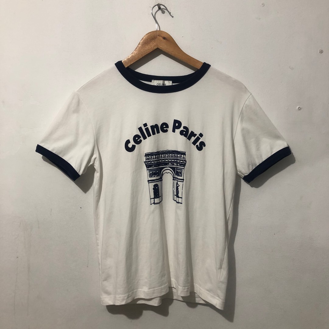 Celine 25 Arc de Triomphe Embroidered T-shirt Cotton