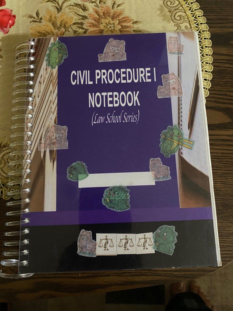 Civil Procedure I Codal Notebook (Category: Textbooks) located in Manila. Submitted by cyltine (Listing ID 1348735298, Image 1). Description: This is a codal notebook where you can memorize and take note at the same time. .