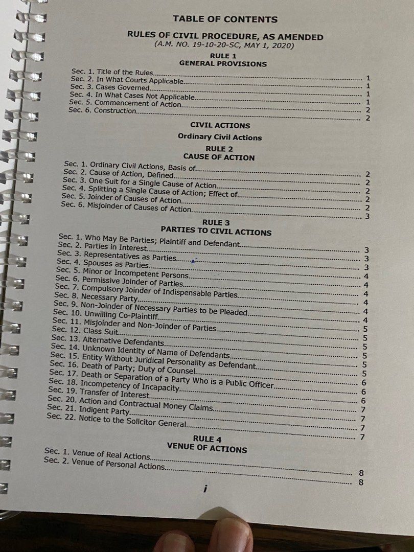 Civil Procedure I Codal Notebook (Category: Textbooks) located in Manila. Submitted by cyltine (Listing ID 1348735298, Image 2). Description: This is a codal notebook where you can memorize and take note at the same time. .