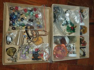 Craft Materials with Beads and Jewelry Trinkets and Bells