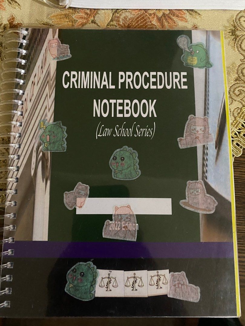 Criminal Procedure Codal Notebook (Category: Textbooks) located in Manila. Submitted by cyltine (Listing ID 1348735569, Image 1). Description: This is a codal notebook where you can memorize and take note at the same time. .