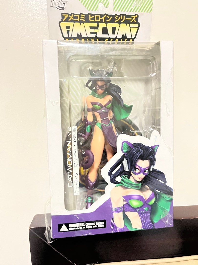 DC direct Ame-comi Catwoman figure (Category: Figurines & Statues) located in Mandaluyong City. Submitted by stephmd (Listing ID 1348765075, Image 2). Description: Brandnew Box has issues may cling wrap plastic na medyo dumikit Never opened Rare item Ship via J&T or lalamove.