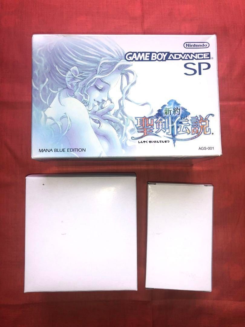 Game Boy Advice SP, no software (Category: Nintendo) located in Manila. Submitted by japan_treasure (Listing ID 1348725298, Image 3). Description: MANA BLUE EDITION accessories: ・Game Boy Advance SP ・Special AC adapter ・Main unit instruction manual ・New Testament Secret of Mana original pouch *The "New Testament Secret of Mana" software is no longer available as it was used and then lost. *This is an unused item and we have not tested its operati