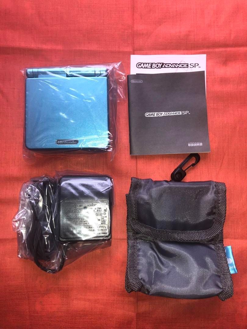 Game Boy Advice SP, no software (Category: Nintendo) located in Manila. Submitted by japan_treasure (Listing ID 1348725298, Image 2). Description: MANA BLUE EDITION accessories: ・Game Boy Advance SP ・Special AC adapter ・Main unit instruction manual ・New Testament Secret of Mana original pouch *The "New Testament Secret of Mana" software is no longer available as it was used and then lost. *This is an unused item and we have not tested its operati
