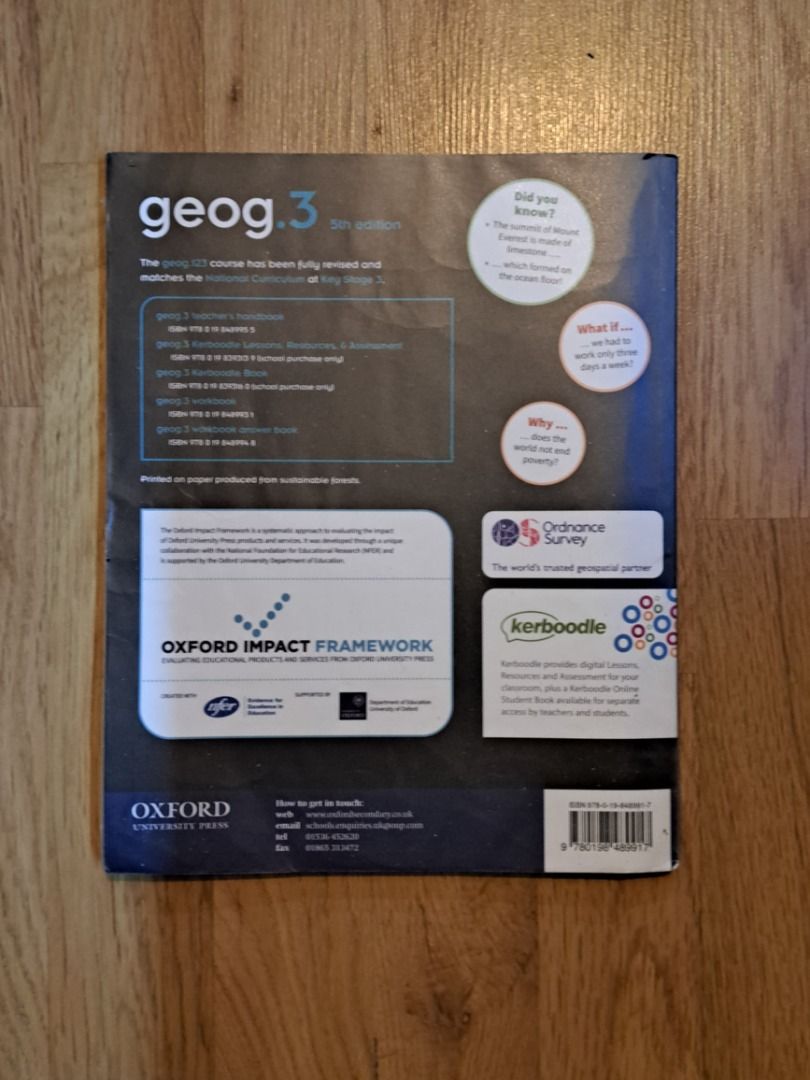 GEOG.3 (5TH EDITION) STUDENT BOOK GEOGRAPHY - 9780198489917, Hobbies ...