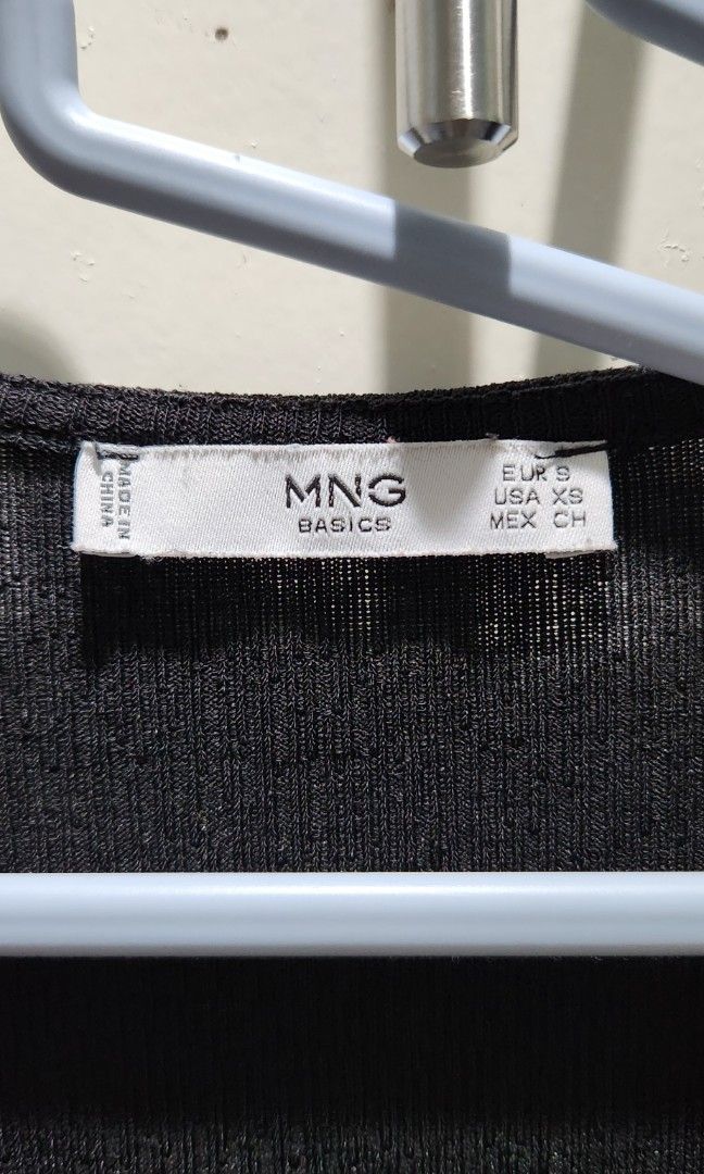 Mango Black Wrap Front Top (Category: Others Tops) located in Pasig City. Submitted by declutterwithmatt (Listing ID 1348720229, Image 2). Description: Black Mango wrap top. Nice material..