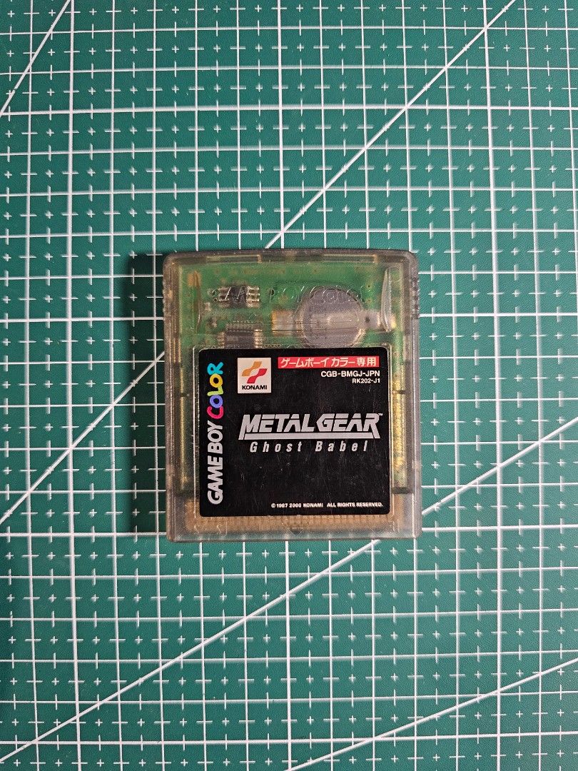 Metal Gear Ghost Babel for GBC (Category: Nintendo) located in Angeles City. Submitted by press_start (Listing ID 1348802094, Image 1). Description: For sale Metal Gear Ghost Babel for Gameboy Color ₱2,000 Used, tested working, Japanese language *Game Cartridge only, Gameboy Color unit not included Shipping: J&T/LBC MOP: GCash/Maya/BPI/SeaBank/GoTyme.