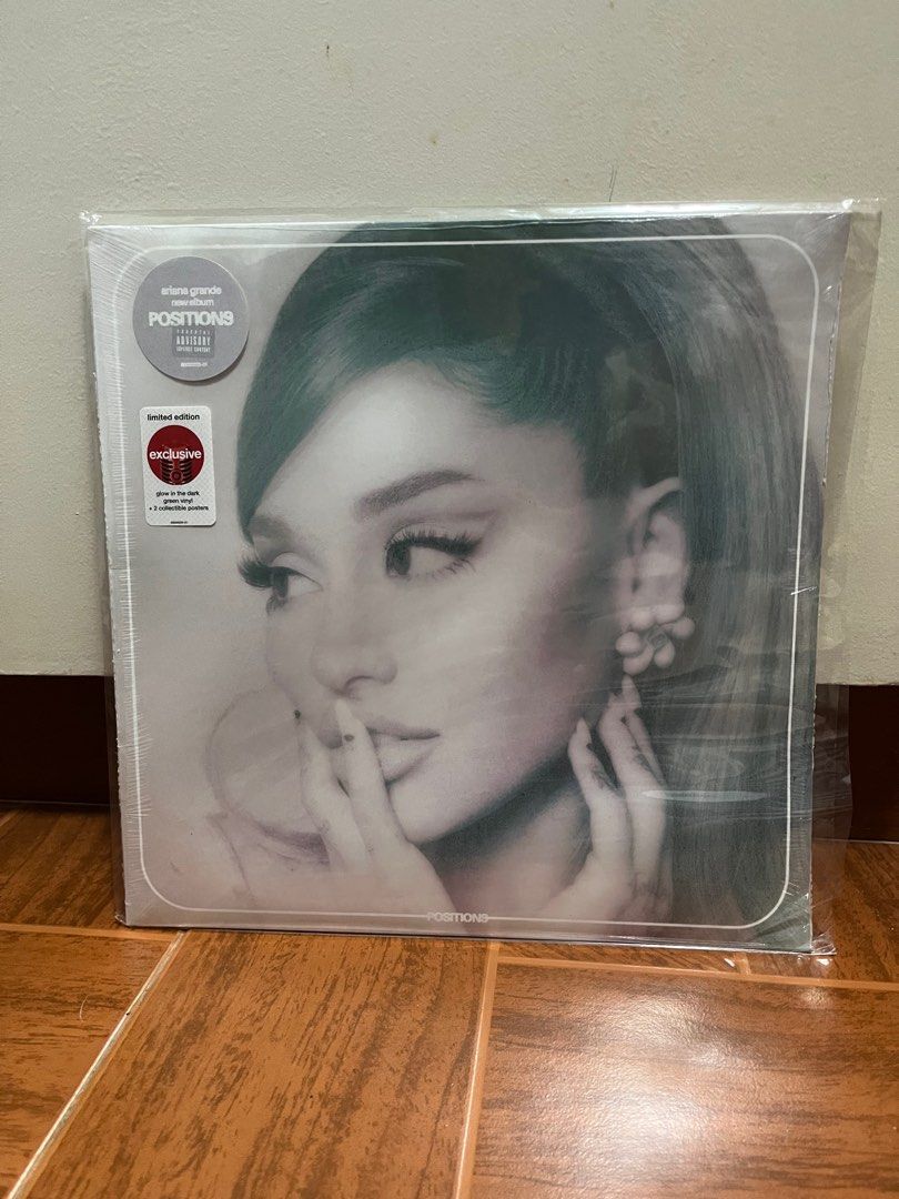 Positions Vinyl - Ariana Grande Target Edition (Category: Vinyls) located in Quezon City. Submitted by merch2go (Listing ID 1348664026, Image 1). Description: - sealed, brand new - green colored vinyl, glow in the dark.