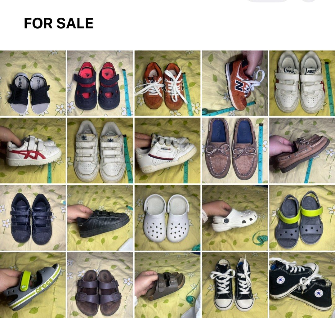 PRELOVED BRANDED KIDS SHOES (Category: Babies & Kids Fashion) located in Makati City. Submitted by authenticstuffff (Listing ID 1348742570, Image 1). Description: PRELOVED BRANDED KIDS SHOES Good Condition fits 0-4 y/o Price rages 250-490 only. Adidas Nike New Balance Asics Converse Sperry Crocs Florsheim.