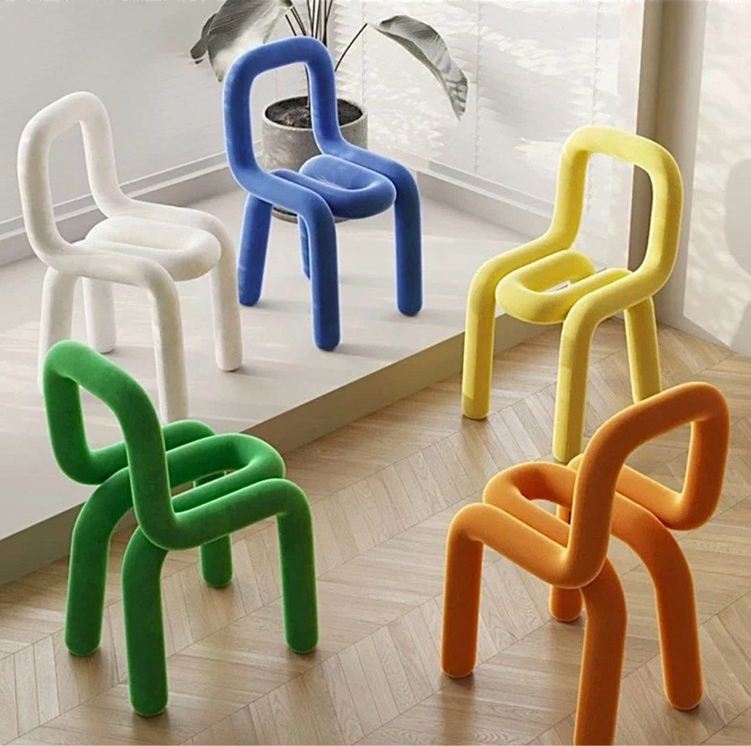 PRE-ORDER | Blanche Nordic Chair (Category: Chairs) located in Manila. Submitted by _marganicole (Listing ID 1348756312, Image 2). Description: Pre-order (ETA 5-7 days) Once the item is on-hand we can do lalamove same day delivery or thru J&T, LBC🤍 About Blanche Nordic Chair👀 - Color Options: White, Black, Orange, Green, Blue, Pink, Yellow - Style: Scandinavian style - Material: carbon steel frame - Filling: high resilience sponge .