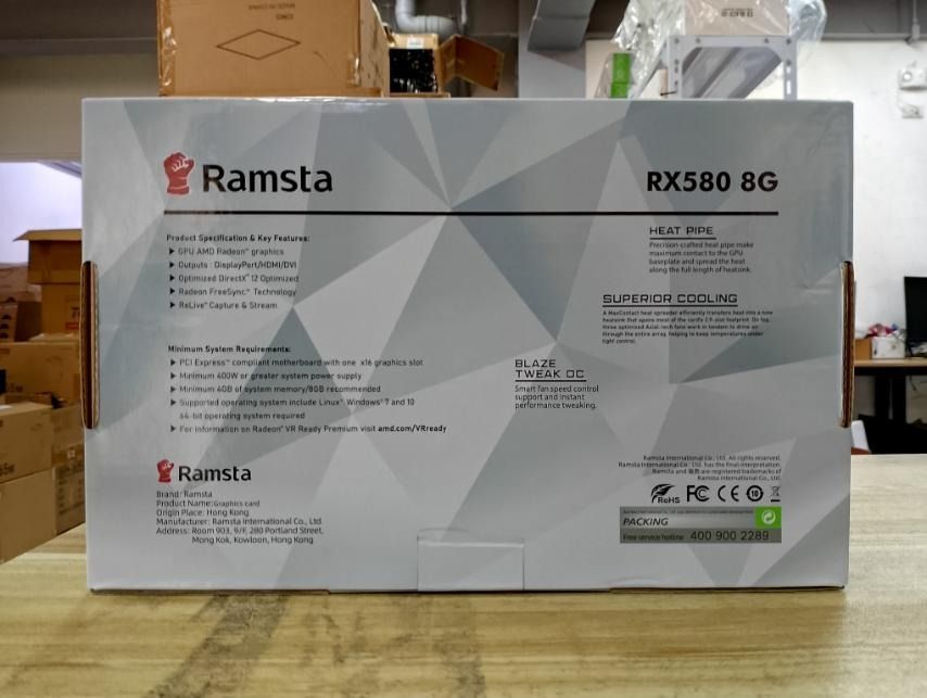 RAMSTA RX 580 8GB DDR5 DUAL FAN, Computers & Tech, Parts & Accessories ...