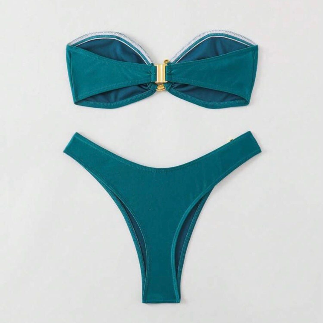 Shein Teal Blue Two Piece Bikini (Category: Bikinis & Swimsuits) located in Cabanatuan. Submitted by yusitems (Listing ID 1348733450, Image 2). Description: Ganda ng color!! 📦 Shipping via J&T .