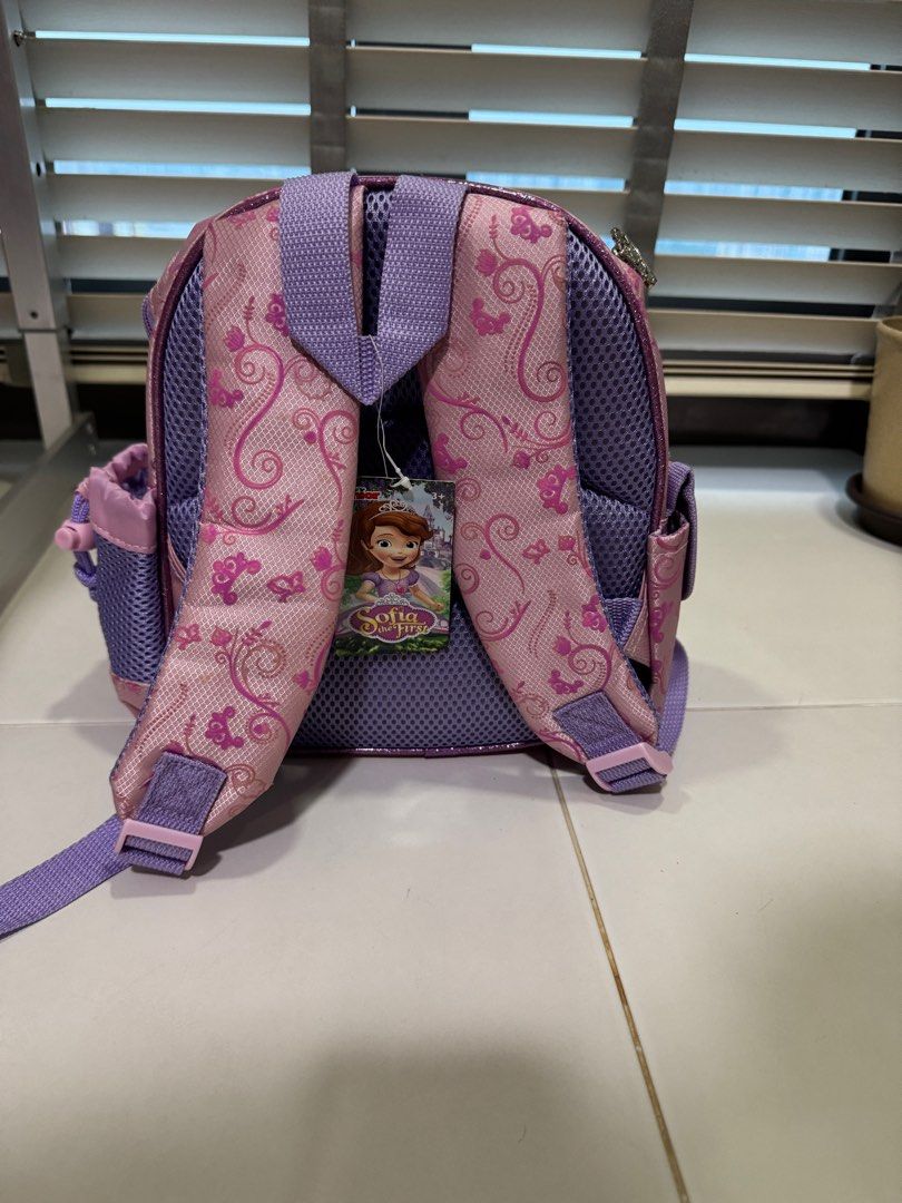 Sofia small bag / backpack (Category: Babies & Kids Fashion) located in Singapore. Submitted by mumandbb (Listing ID 1348816942, Image 3). Description: Brand new small bag for 1 to 4 years old. Original price is $50. Selling for $10.