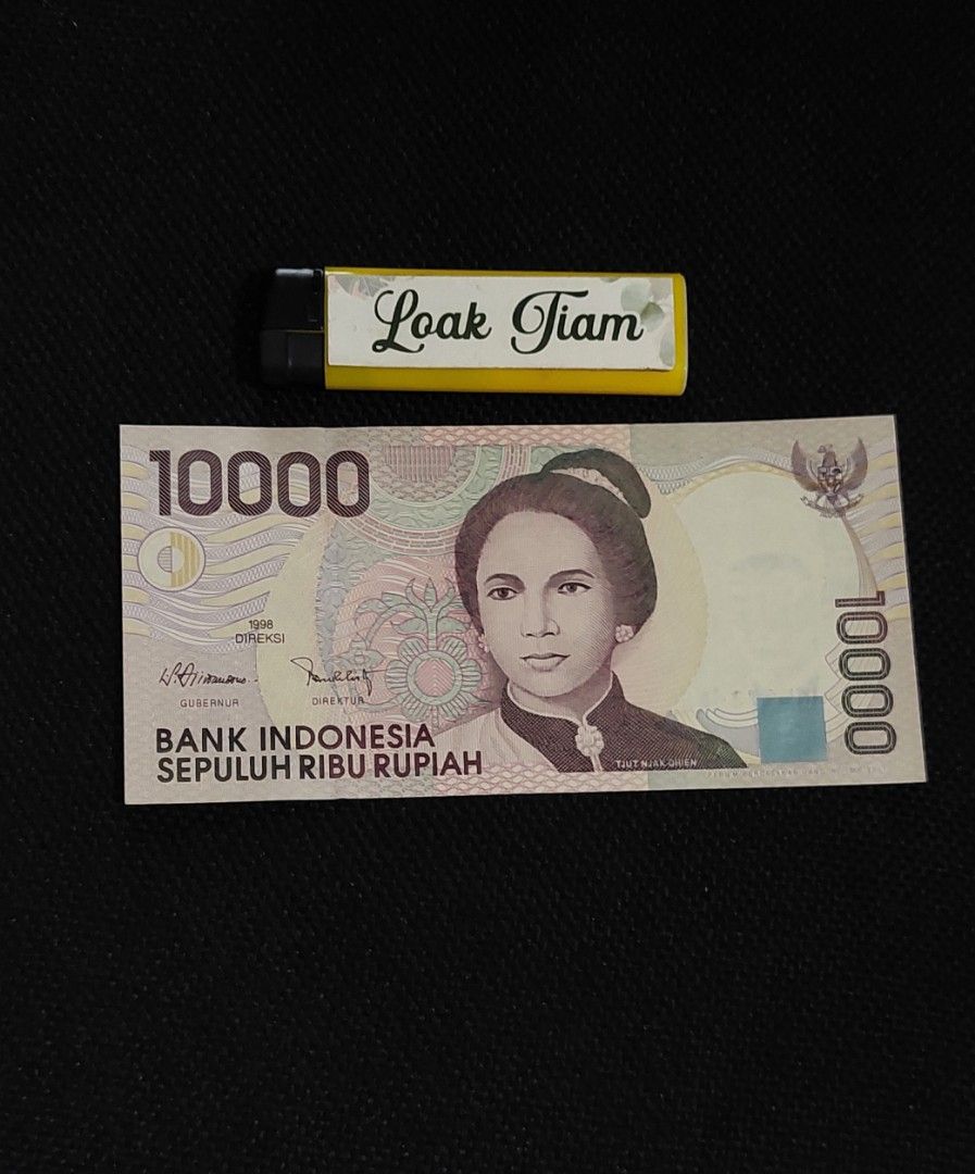 1 Ribu Lama Uang Kuno 10000 ribu tjut njak dhien 1998 1 lembar, Antik, Uang Lama di ...