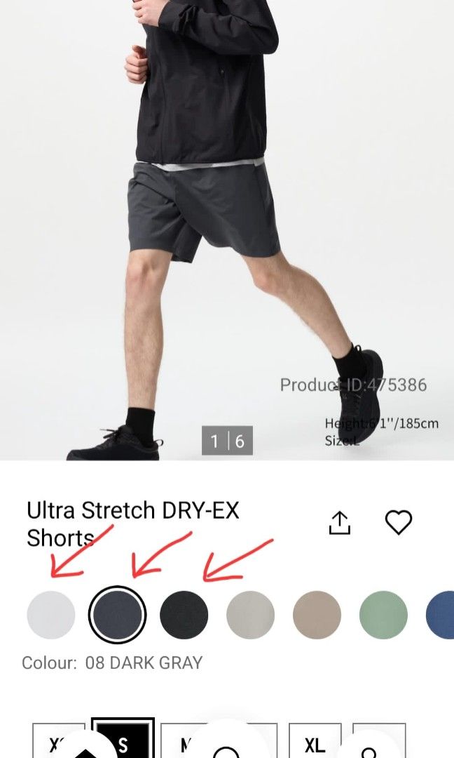 Uniqlo Ultra Stretch Shorts Size S Small for jogging badminton tennis brand NEW, NOT M Medium L Large shirt winter jacket coat lululemon adidas nike trousers jogging pants running shoes (Category: Shorts) located in Singapore. Submitted by oakleyrepair (Listing ID 1348670340, Image 1). Description: ""NO PROFIT"" Colors available below .... Light Grey Dark Grey Black Uniqlo Ultra Stretch Shorts Size S Small for jogging badminton tennis brand NEW, 
