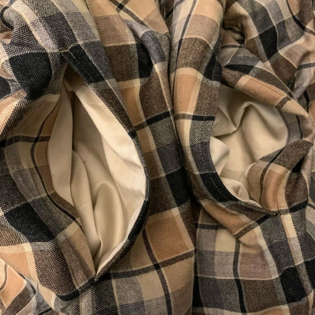 VISVIM 2025 S/S KEESEY CHECK ((DOWN)) JKT - BEIGE SIZE 5, 男
