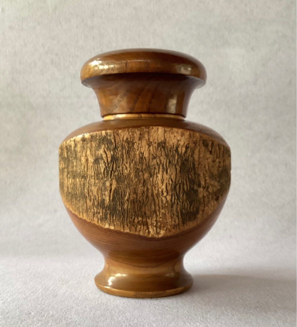 Wooden Tea Container (Category: Coffee & Tea Tableware) located in Davao. Submitted by atbpshop192593 (Listing ID 1348781069, Image 1). Description: Php680 Wooden Tea Canister H: 7 inches L: 5 inches Opening: 2.4 inches *pre-owned *scratches/sign of use *Please examine photos before purchase First to pay .