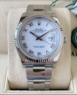 2020 Rolex Datejust 36 White Roman Dial Ref. 126234