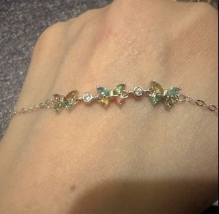 全新碧璽蝴蝶結925銀手鏈（連包裝盒）64232525740161110