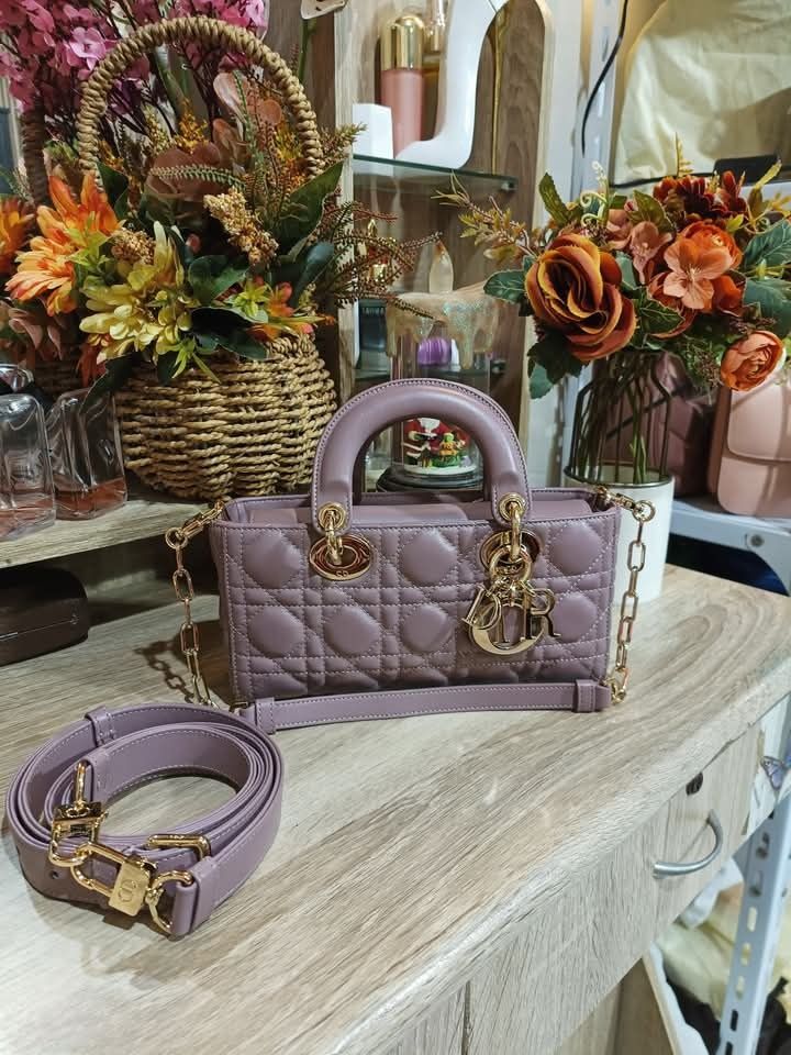 💋 CHRISTIAN DIOR LADY D JOY SMALL TOP HANDLE BAG (Category: Luxury Bags & Wallets) located in Clarin. Submitted by myclosetph143 (Listing ID 1348998421, Image 2). Description: CHRISTIAN DIOR LADY D JOY SMALL TOP HANDLE BAG 13,980p Plus sf - in very good condition - small size - can fit medium wallet & phone - coded - ang ganda nia 😍 rare color.