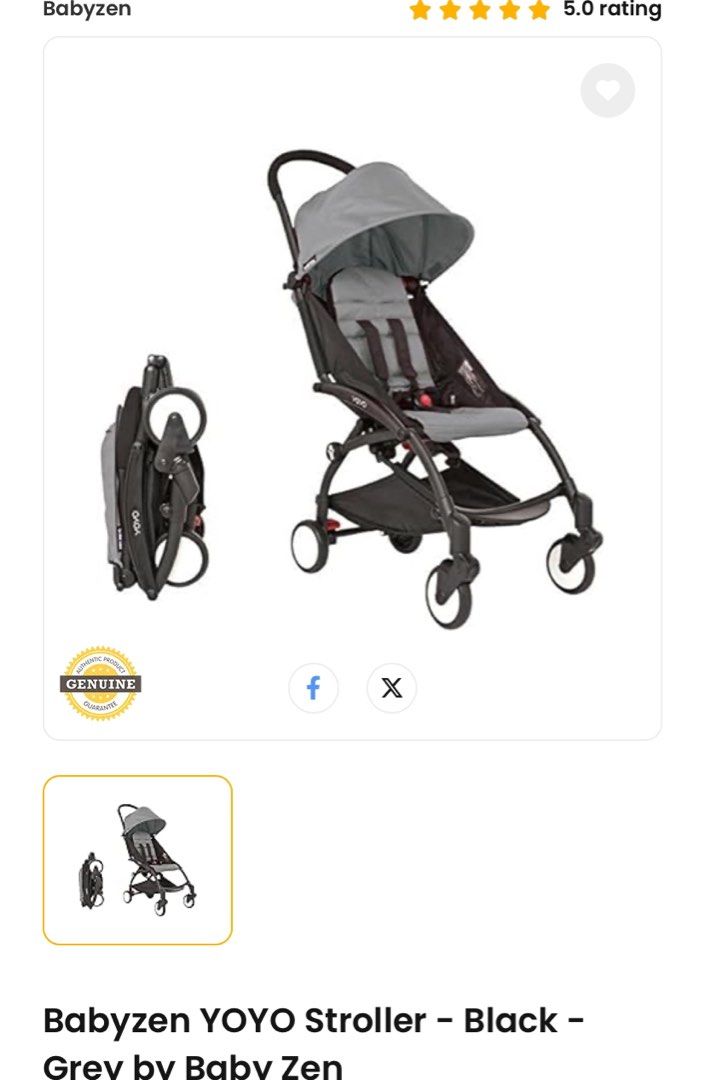 Babyzen Yoyo Stroller (Category: Strollers) located in Manila. Submitted by avalanchesonlineshopmainacount (Listing ID 1348950701, Image 1). Description: .