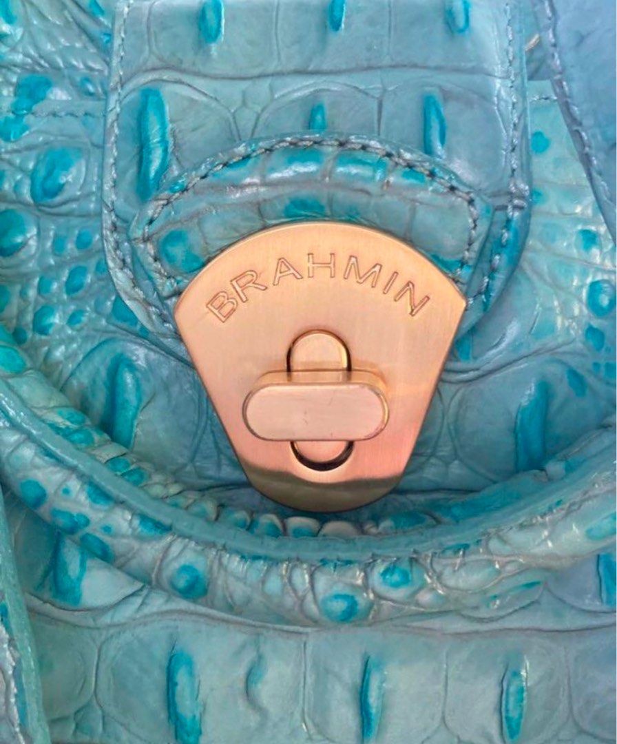 Brahmin Designer Bag (Category: Luxury Bags & Wallets) located in Manila. Submitted by 28pandas (Listing ID 1348870048, Image 2). Description: Brahmin Reptilian Ombre Leather Bag. Can be used as shoulder or hand bag. Light green color and very beautiful in actual!.