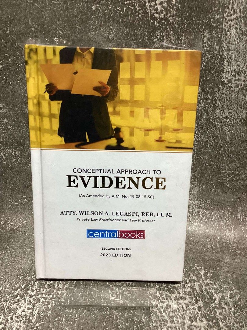 Conceptual Approach to Evidence (Category: Textbooks) located in Manila. Submitted by ains_bookshop (Listing ID 1348925813, Image 1). Description: hardbound central books.