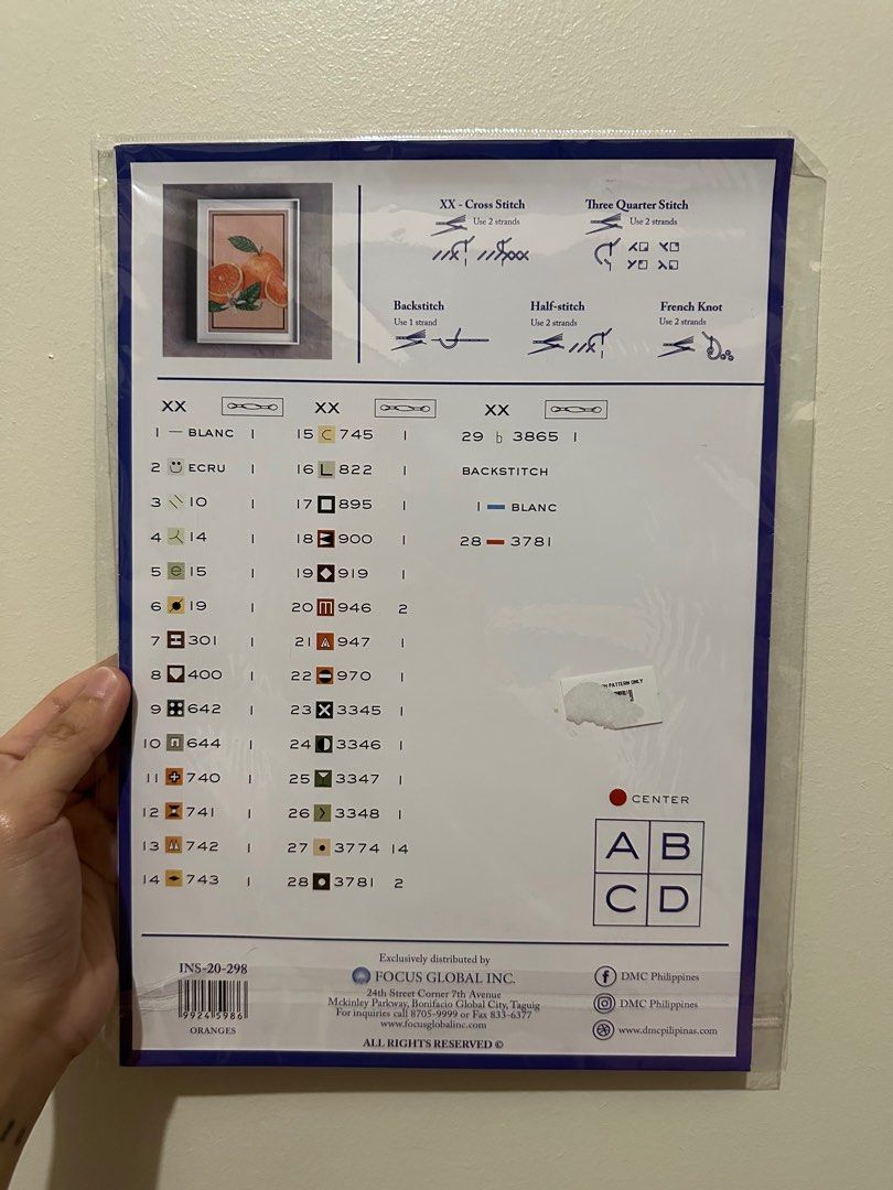 DMC cross-stitch pattern (Category: Handmade Craft) located in Pasig City. Submitted by jeonchan (Listing ID 1348997033, Image 2). Description: Never used.