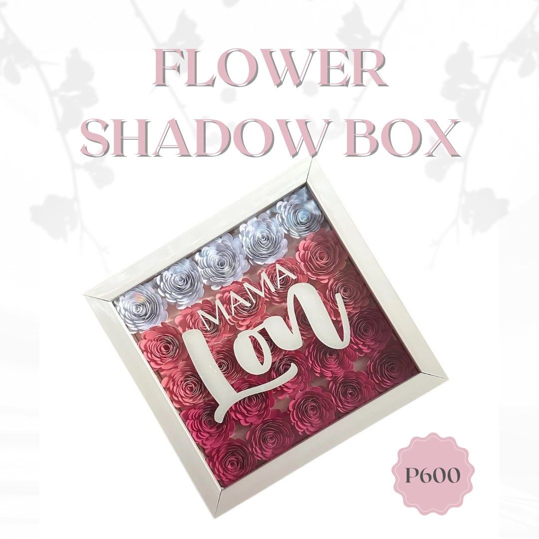 Flower Shadow Box (Category: Frames & Pictures) located in Paranaque City. Submitted by iamsam_ (Listing ID 1348927870, Image 1). Description: Personalized flower shadow box! Colors and name can be customized. Send me a message!.