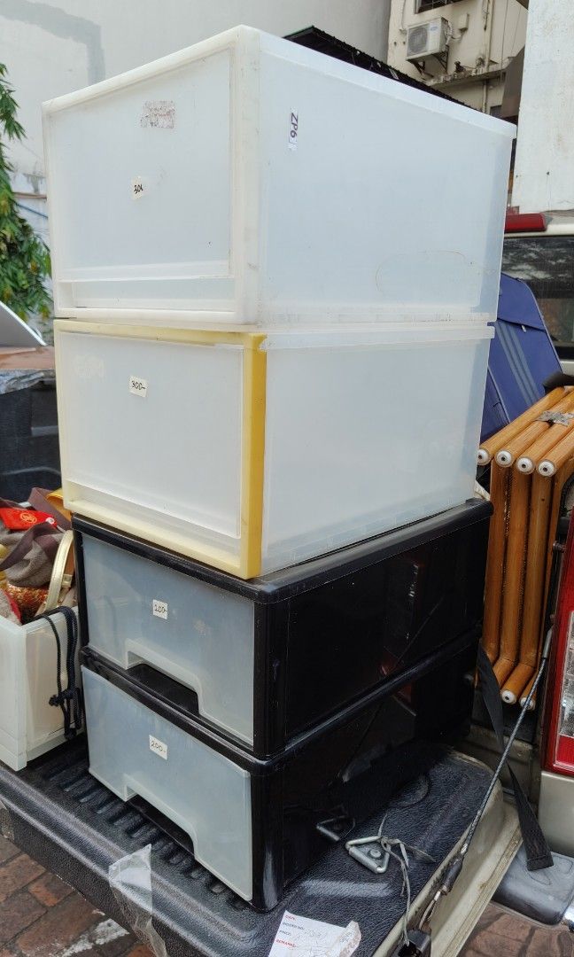Japan surplus storage box container (Category: Storage Boxes & Baskets) located in Manila. Submitted by rossinicalabig (Listing ID 1348828466, Image 3). Description: 200-300 Pesos each from JAPAN SURPLUS Stackable container. High quality plastic. Check & pickup at our studio in Sta.Mesa Mla STUDIO J..