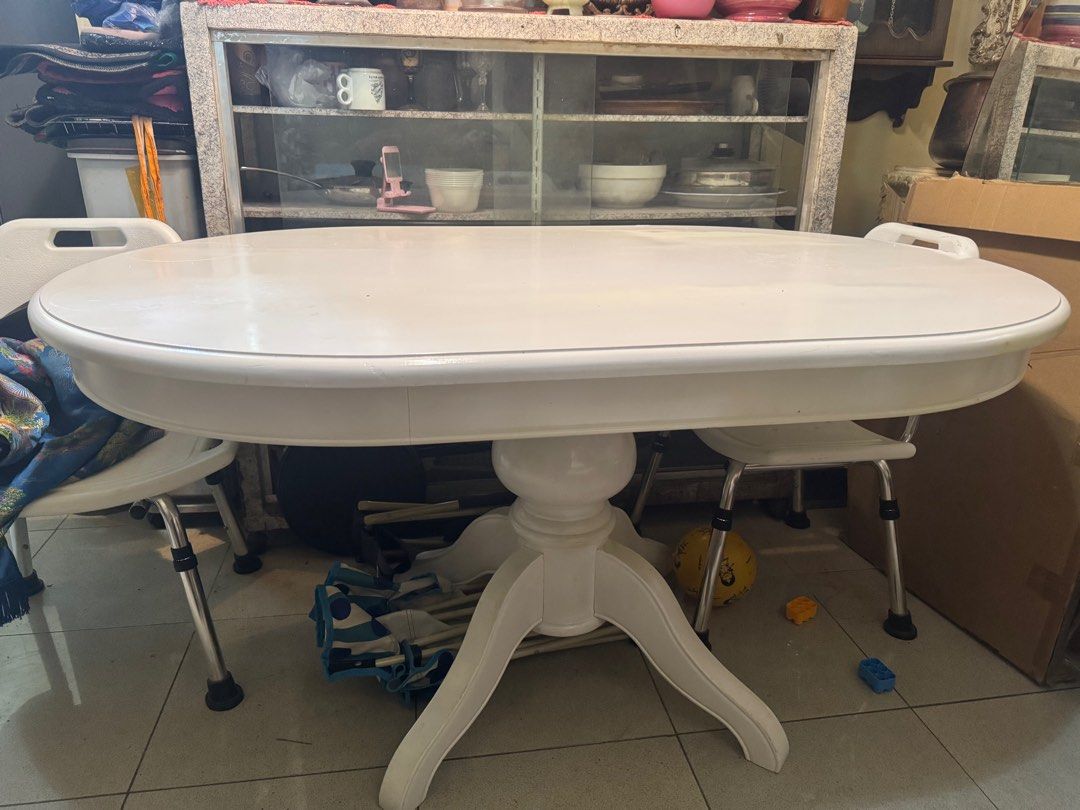 Japaneses Wooden Solid Heavy dinning table 4 pax (Category: Tables & Sets) located in Paranaque City. Submitted by edszz (Listing ID 1348855485, Image 1). Description: Japaneses Wooden Solid Heavy dinning table 4 seaters Good condition Rerepaint lang Pwede din hinde na irepaint With issue Medyo my tuklap yung table top pero magagamit pa siya maganda pa din siya pipinturan lang .