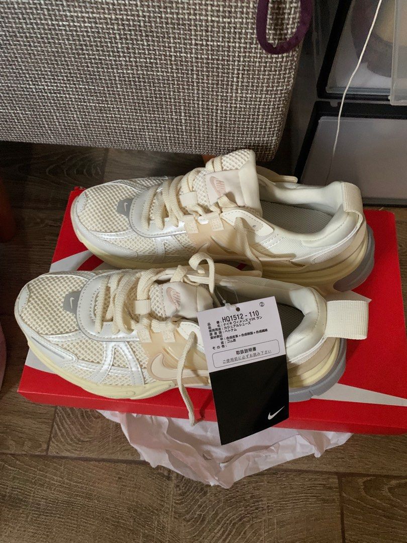 Nike V2K Cream Sneakers (Category: Sneakers) located in Caloocan City. Submitted by hellodeco (Listing ID 1348903069, Image 2). Description: Nike V2K Cream Sneakers Size: US 6.5 Brand New w/ tag Bought in Japan (2nd week of Jan) .