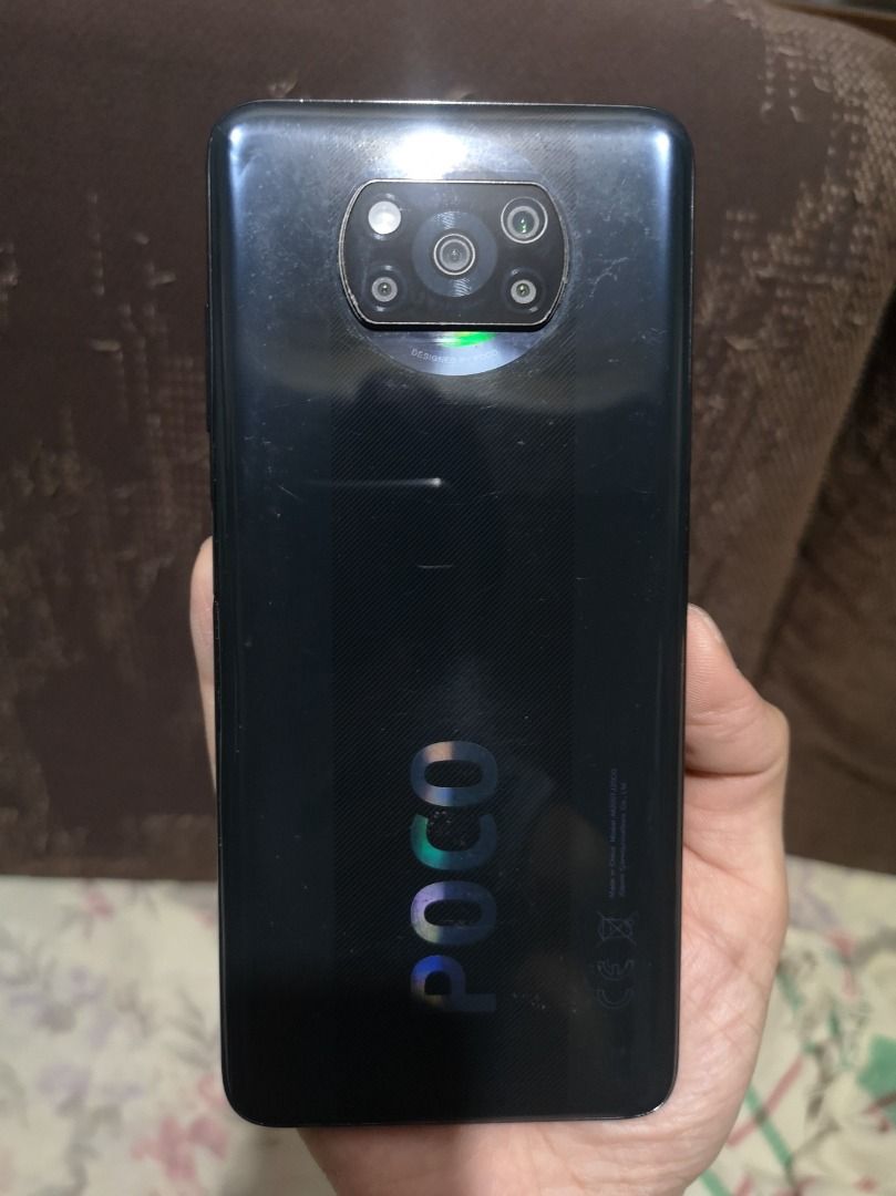 Poco x3 pro 6+2/128gb (Category: Xiaomi) located in Quezon City. Submitted by masterpomps (Listing ID 1348996924, Image 3). Description: Poco x3 pro 6+2/128gb Unit only Issues: minimal scratches, fingerprint scanner not functioning due to update 4500.