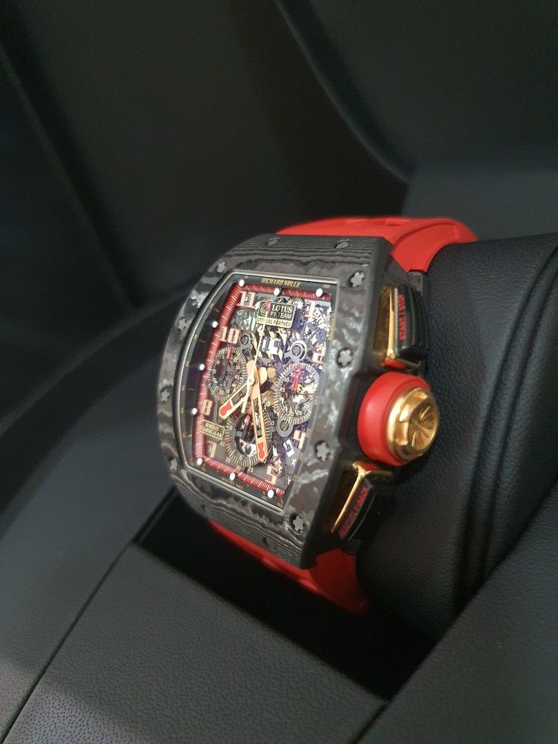 RM011 Lotus F1 NTPT (Category: Luxury Watches) located in Mandaluyong City. Submitted by shobeywatch (Listing ID 1348851704, Image 3). Description: RM011 Lotus F1 NTPT Romain Grosjean Fullset ig: shobeywatch.