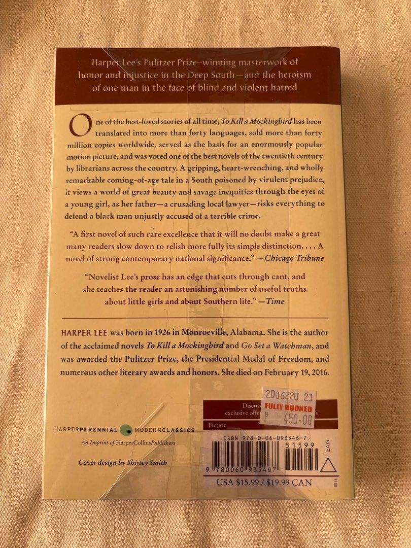 To Kill a Mockingbird by Harper Lee (Category: Storybooks) located in Lubao. Submitted by onolet (Listing ID 1348985910, Image 2). Description: .