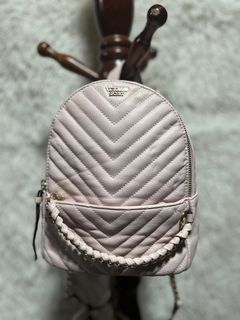 Victoria’s Secret V Quilted Mini Backpack in Blush