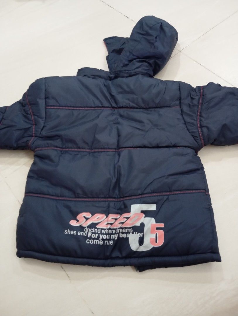 Winter Jacket (Category: Babies & Kids Fashion) located in Singapore. Submitted by yjsales (Listing ID 1348839253, Image 6). Description: 1) Northern Blue Black/ Lime Green 10-12 lightly worn ptp 50cm $12 2) Blue/Red Size L Ptp 39cm Never Worn /With Tag Inner Fleece $15 3) Maroon size 140 Ptp 42cm Bossini Kids Lightly used $10.
