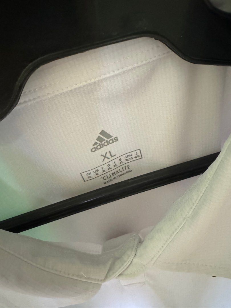 Adidas Training Polo Shirt (Dri-Fit) (Category: Tshirts & Polo Shirts ) located in Dagupan City. Submitted by kassiedee (Listing ID 1349030448, Image 3). Description: Not Orig! Bought in Palladium Night Market, Thailand Color: White Size: XL (but can fit L) Dri-fit Condition: 10/10 RFS: decluttering/wrong size.
