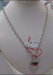 Brandnew 18k White Gold Toggle Heart Necklace 18” 8.43g