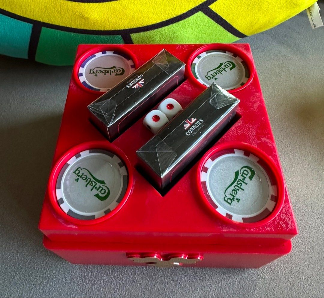 Carlsberg CNY Chinese New year poker set with chips and dice