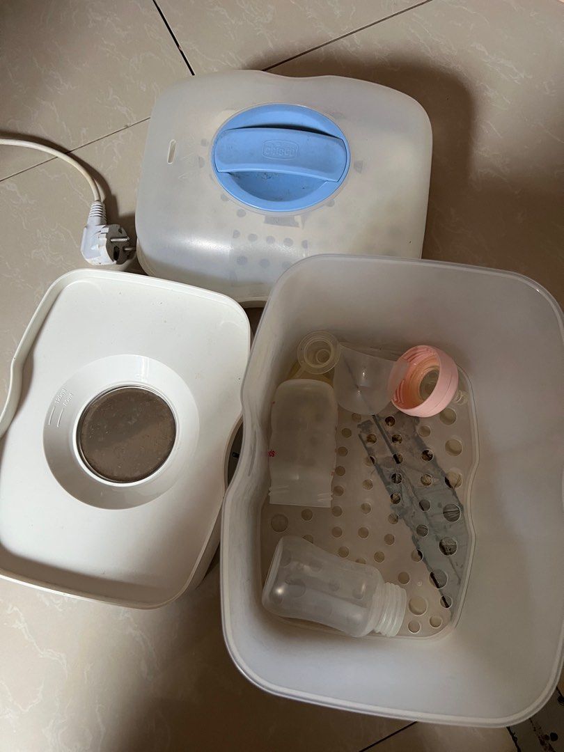 Chicco SterilNatural 2in1 Sterilizer (Category: Breastfeeding & Bottle Feeding) located in Manila. Submitted by cnmrll_ (Listing ID 1349142851, Image 3). Description: Chicco SterilNatural 2in1 Sterilizer - can do meetups around Las Piñas City - MOP: Gcash || MOD: Lalamove.