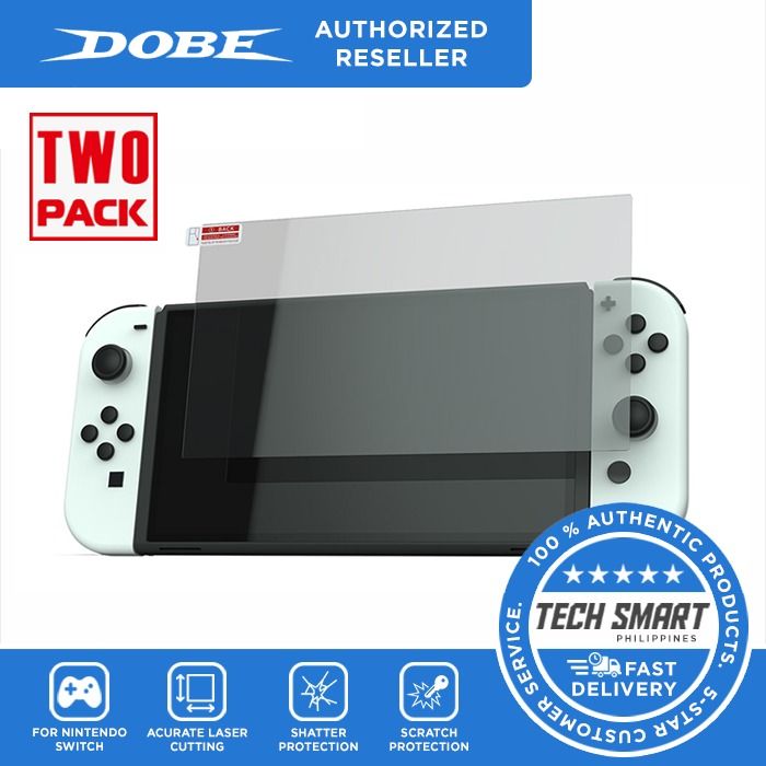 DOBE TNS-1156 Tempered Glass for Nintendo Switch / OLED Screen Protector (2 Pack) (Category: Cases & Covers) located in Las Pinas. Submitted by techsmartph (Listing ID 1349016942, Image 1). Description: Compatibility: V1/V2 OLED * Tempered Glass for Nintendo Switch V1/V2 Screen Protector (2 Pack) * The package includes tempered film 2 brand and wet and dry package; * Protect the console screen, effectively prevent dust, fingerprint, crack, better